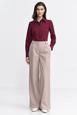 Bukser Nife til dame fra MS StyleHaven, laget av polyester; Viskose, farge beige, størrelse 42, med long ermer, perfekt til casual; dress