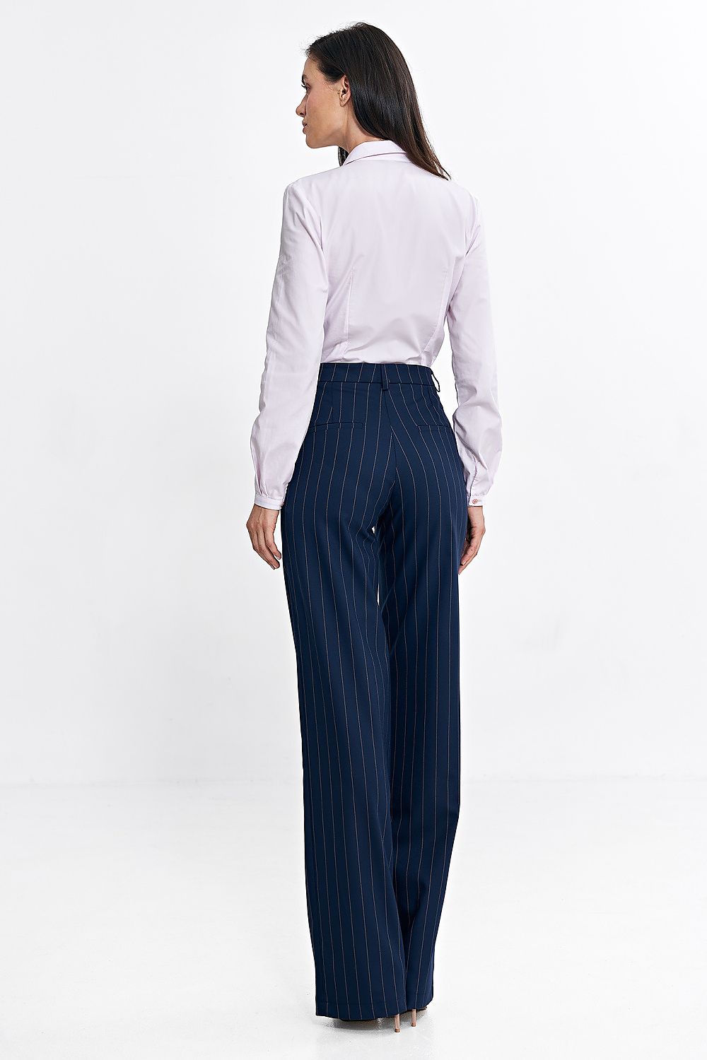 Bukser Nife til dame fra MS StyleHaven, laget av polyester; Viskose, farge Marineblå, størrelse 38, med long ermer, perfekt til casual; dress