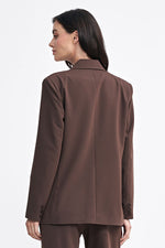 Jakke Nife til dame fra MS StyleHaven, laget av polyester; Viskose, farge Brun, størrelse 40, med long ermer, perfekt til casual; dress