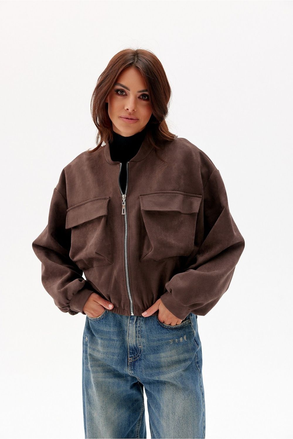 Jacket Roco Fashion fra MS StyleHaven, størrelse L/XL, med short, bukselengde long, kjolelengde midi, kjolestil wrap