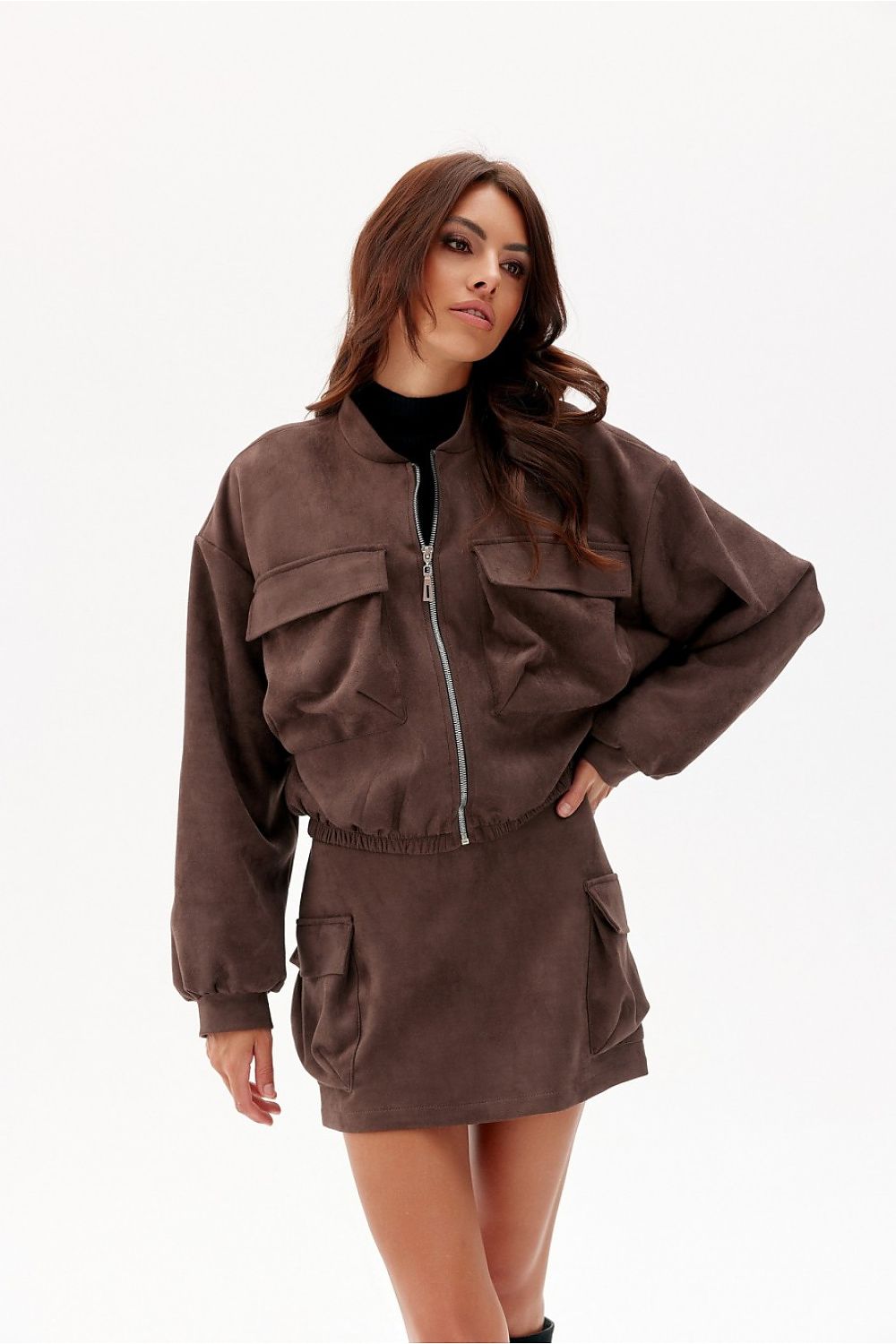 Jacket Roco Fashion fra MS StyleHaven, størrelse L/XL, med short, bukselengde long, kjolelengde midi, kjolestil wrap