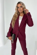Blazer - Cabba til dame fra MS StyleHaven, laget av Bomull; polyester, farge Brun, størrelse 42, med long ermer, perfekt til casual; dress