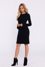 Lange ermer Dagkjole - Moe til dame fra MS StyleHaven, laget av Bomull, farge Svart, størrelse L/XL, med long ermer, perfekt til dress
