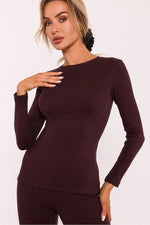 Bluse Moe til dame fra MS StyleHaven, laget av Bomull, farge Svart, størrelse L, med long ermer, perfekt til dress