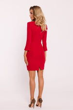 Dagkjole - Moe til dame fra MS StyleHaven, laget av polyester, farge Rød, størrelse M, med 45720 ermer, perfekt til dress