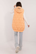 Vattert vest til dame fra MS StyleHaven, størrelse L, med long, bukselengde long, kjolelengde maxi, kjolestil gown; sheath