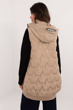 Vattert vest til dame fra MS StyleHaven, størrelse S, med long, bukselengde long, kjolelengde maxi, kjolestil gown; sheath