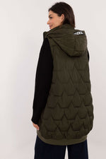 Vattert vest til dame fra MS StyleHaven, størrelse XL, med long, bukselengde long, kjolelengde maxi, kjolestil gown; sheath