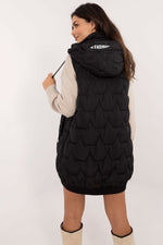 Vattert vest til dame fra MS StyleHaven, størrelse M, med long, bukselengde long, kjolelengde maxi, kjolestil gown; sheath