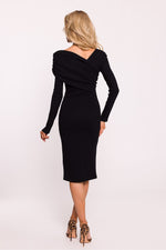 Dagkjole Moe til dame fra MS StyleHaven, laget av Bomull; polyester, farge Rød, størrelse 2XL/3XL, med long ermer, perfekt til dress