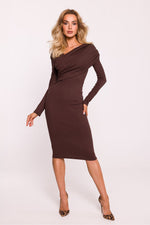 Dagkjole Moe til dame fra MS StyleHaven, laget av Bomull; polyester, farge Svart, størrelse S/M, med long ermer, perfekt til dress