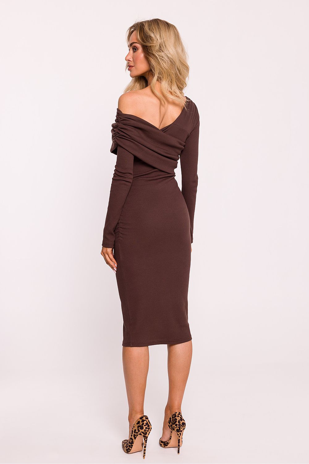 Dagkjole Moe til dame fra MS StyleHaven, laget av Bomull; polyester, farge Svart, størrelse L/XL, med long ermer, perfekt til dress