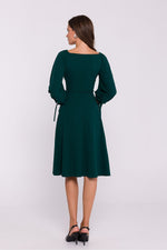 Dagkjole Stylove til dame fra MS StyleHaven, laget av Elastan; polyester, farge Grønn, størrelse XXL, med lang ermer, perfekt til dress