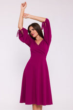 Dagkjole Stylove til dame fra MS StyleHaven, laget av Elastan; polyester, farge Fiolett, størrelse s, med lang ermer, perfekt til dress