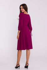 Dagkjole Stylove til dame fra MS StyleHaven, laget av Elastan; polyester, farge Fiolett, størrelse L, med lang ermer, perfekt til dress