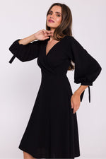 Dagkjole Stylove til dame fra MS StyleHaven, laget av Elastan; polyester, farge Fiolett, størrelse XL, med lang ermer, perfekt til dress