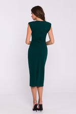 Dagkjole Stylove til dame fra MS StyleHaven, laget av polyester; Elastan, farge Grønn, størrelse M, med sleeveless ermer, perfekt til dress