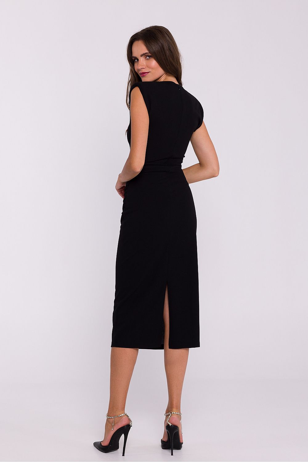 Dagkjole Stylove til dame fra MS StyleHaven, laget av polyester; Elastan, farge Fiolett, størrelse s, med sleeveless ermer, perfekt til dress