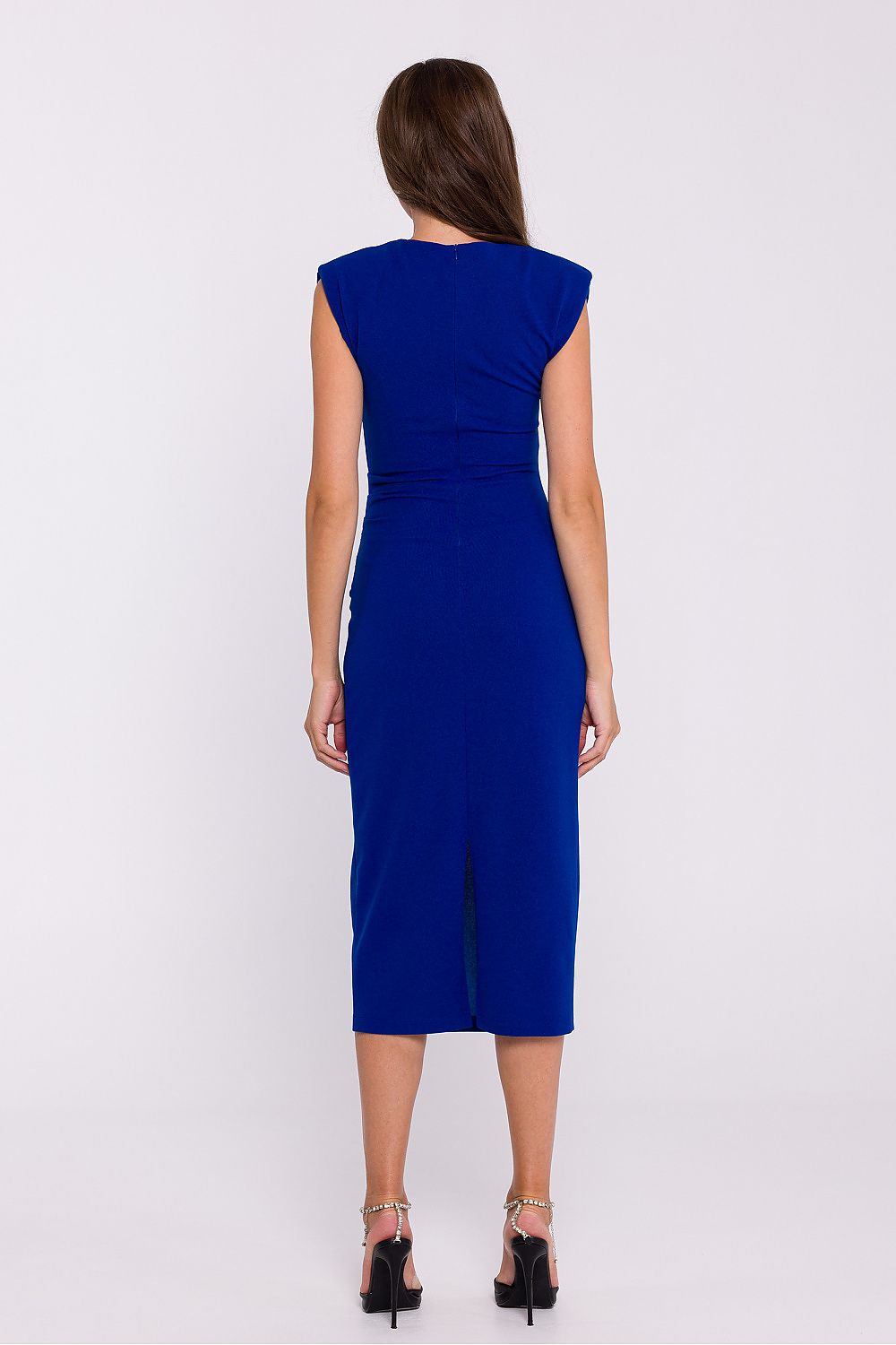 Dagkjole Stylove til dame fra MS StyleHaven, laget av polyester; Elastan, farge Fiolett, størrelse L, med sleeveless ermer, perfekt til dress