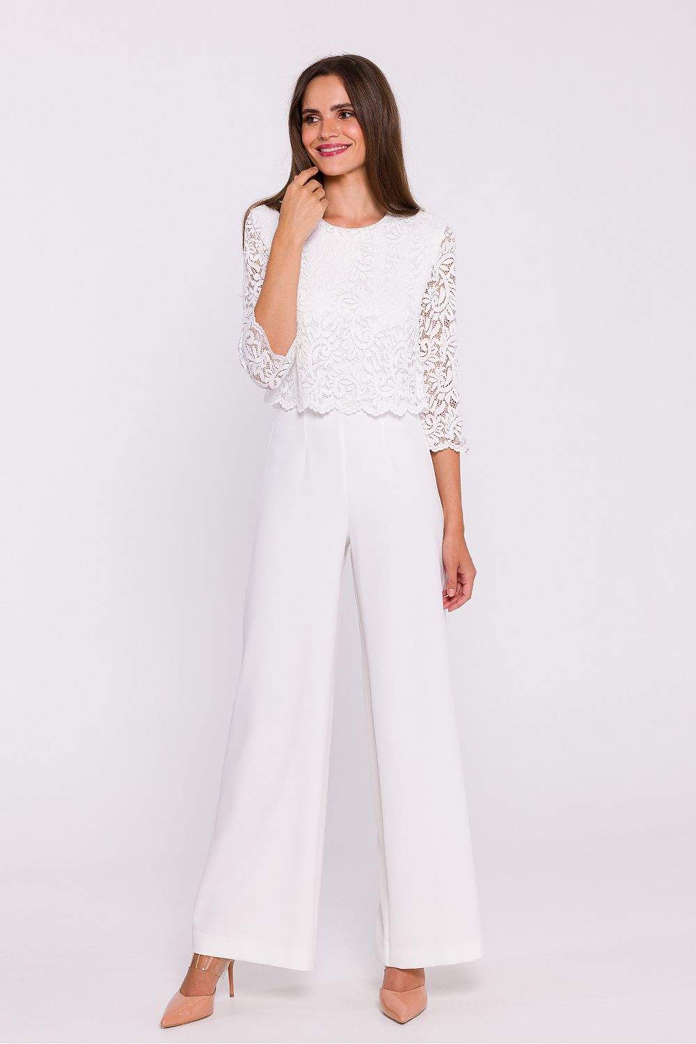 Dress Stylove til dame fra MS StyleHaven, laget av Polyamid; polyester, farge Rosa, størrelse L, med short; 3-4 ermer, perfekt til dress