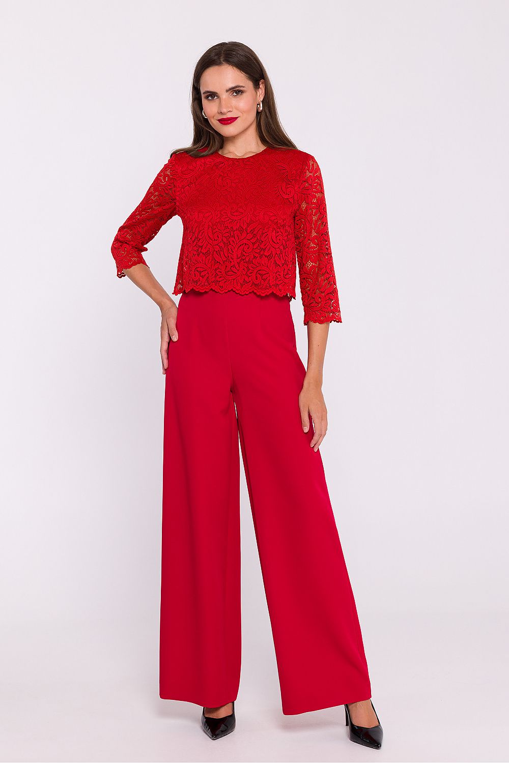 Dress Stylove til dame fra MS StyleHaven, laget av Polyamid; polyester, farge Rosa, størrelse XXL, med short; 3-4 ermer, perfekt til dress
