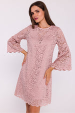 Aftenkjole Stylove til dame fra MS StyleHaven, laget av Polyamid; polyester, farge Rosa, størrelse s, med long; 3-4 ermer, knee-1 lengde, kjolestil a-line, perfekt til dress