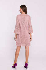 Aftenkjole Stylove til dame fra MS StyleHaven, laget av Polyamid; polyester, farge Rosa, størrelse L, med long; 3-4 ermer, perfekt til dress