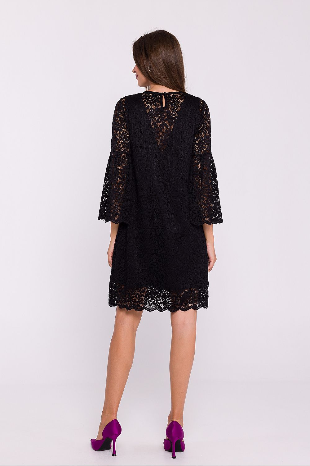 Aftenkjole Stylove til dame fra MS StyleHaven, laget av Polyamid; polyester, farge Rød, størrelse s, med long; 3-4 ermer, perfekt til dress