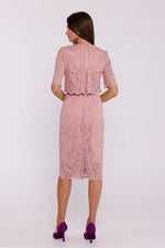 Aftenkjole Stylove til dame fra MS StyleHaven, laget av Polyamid; polyester, farge Rosa, størrelse L, med sleeveless; 3-4 ermer, perfekt til dress
