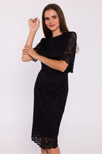 Aftenkjole Stylove til dame fra MS StyleHaven, laget av Polyamid; polyester, farge beige, størrelse XL, med sleeveless; 3-4 ermer, perfekt til dress