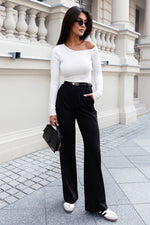 Darren bukser fra IVON til dame fra MS StyleHaven, laget av Viskose; Elastan; nylon, farge Svart, størrelse M, med sleeveless ermer, perfekt til casual; dress