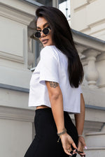 T-skjorte IVON til dame fra MS StyleHaven, laget av Bomull, farge Hvit, størrelse M, med short ermer, perfekt til dress