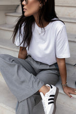 T-skjorte IVON til dame fra MS StyleHaven, laget av Bomull, farge Hvit, størrelse M, med short ermer, perfekt til dress