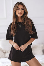 Ultimate Pyjamas IVON til dame fra MS StyleHaven, laget av Bomull; Elastan, farge beige, størrelse M, med sleeveless ermer, perfekt til casual; dress