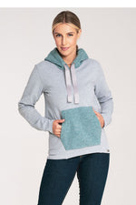 Wool Blend Comfort Hettegenser - Figl til dame fra MS StyleHaven, laget av Bomull; Elastan; Ull, farge Grå, størrelse L, med long; 3-4 ermer, perfekt til casual; dress