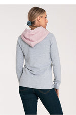 Wool Blend Comfort Hettegenser - Figl til dame fra MS StyleHaven, laget av Bomull; Elastan; Ull, farge Grå 3, størrelse XS, med long; 3-4 ermer, perfekt til casual; dress