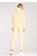 Sporty Chic-bukser - Figl til dame fra MS StyleHaven, laget av Bomull; Elastan, farge Gul, størrelse M, med 45720 ermer, perfekt til casual; dress