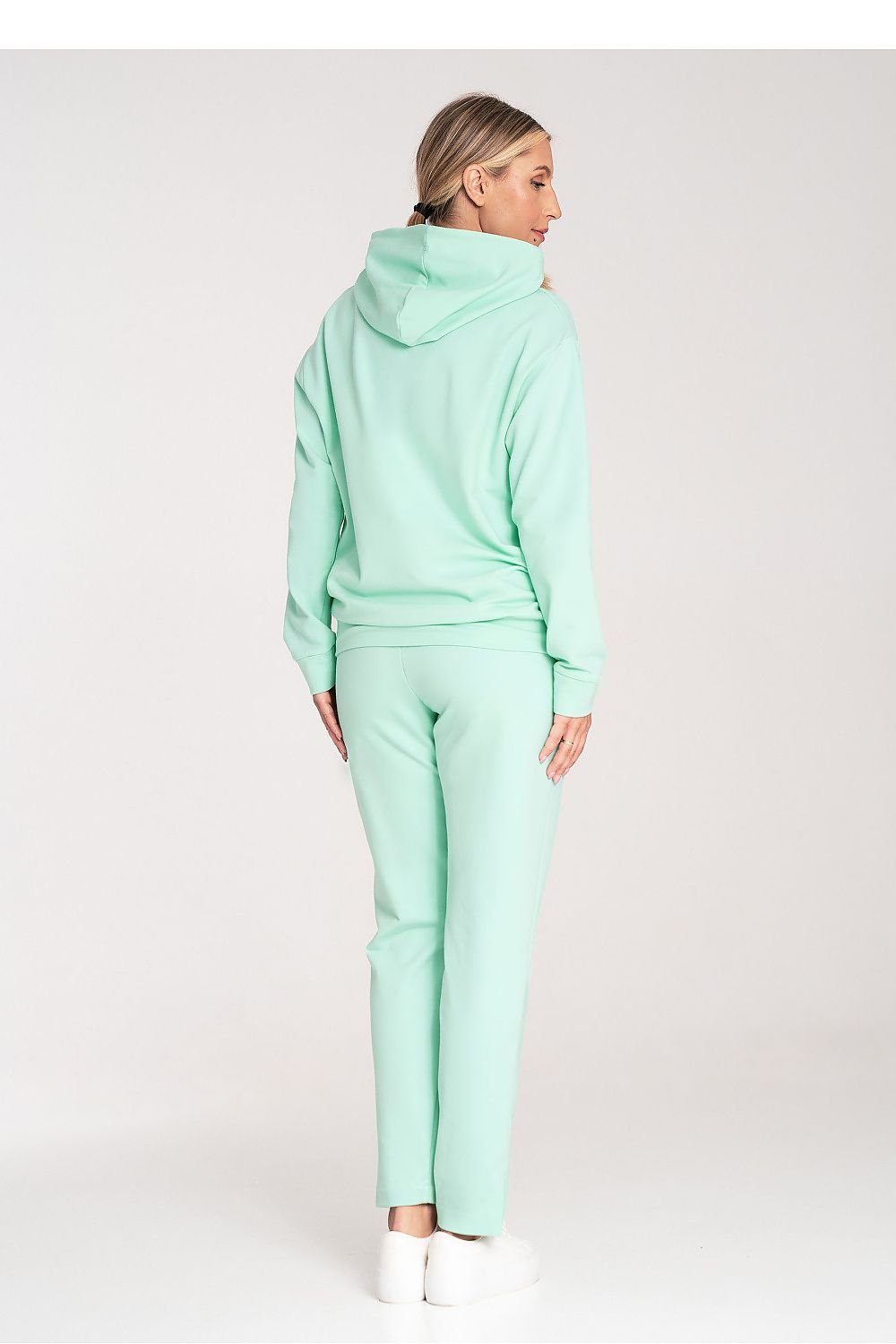 Sporty Chic-bukser - Figl til dame fra MS StyleHaven, laget av Bomull; Elastan, farge Grønn, størrelse S, med 45720 ermer, perfekt til casual; dress