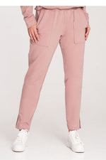 Sporty Chic-bukser - Figl til dame fra MS StyleHaven, laget av Bomull; Elastan, farge Grønn, størrelse M, med 45720 ermer, perfekt til casual; dress