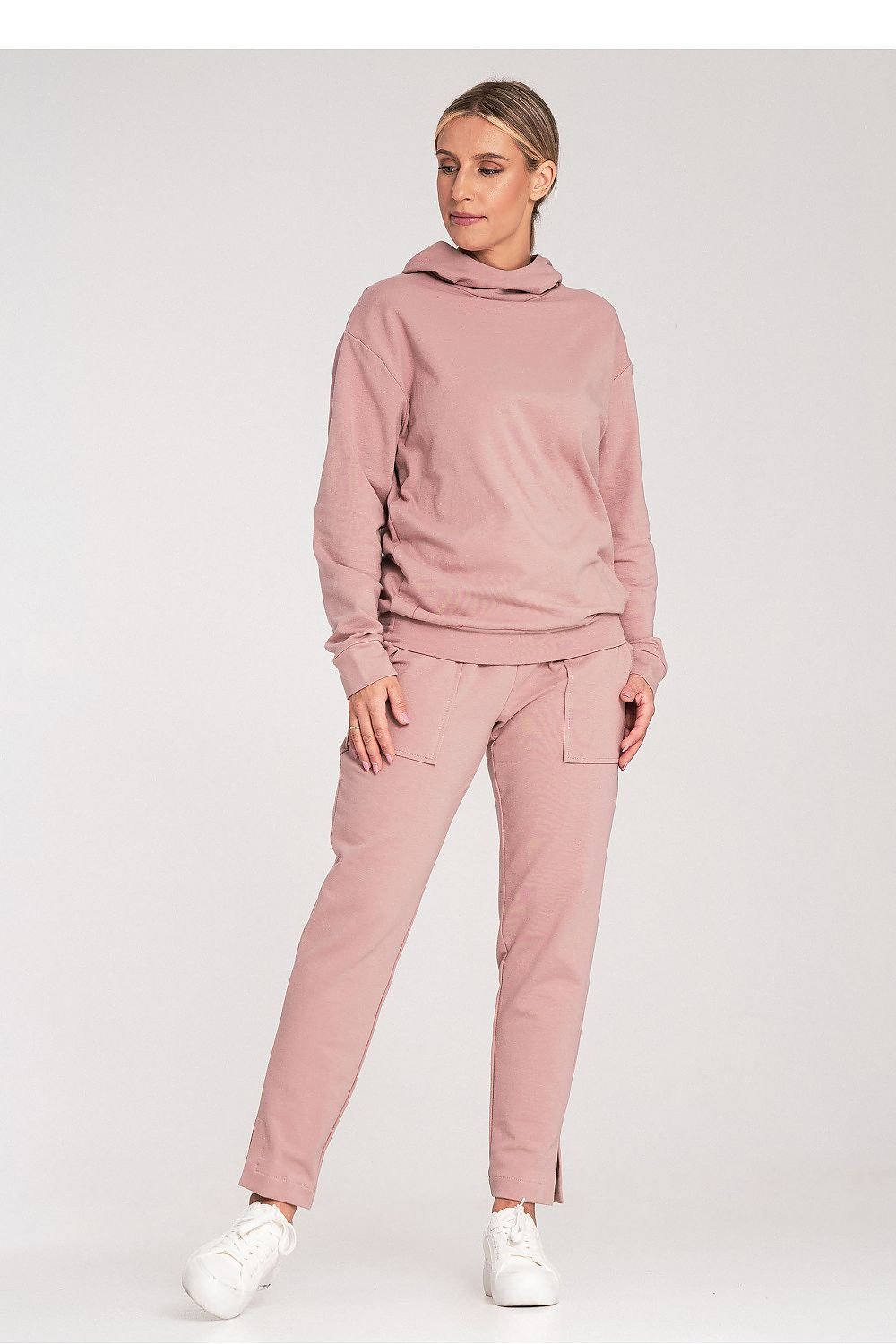 Sporty Chic-bukser - Figl til dame fra MS StyleHaven, laget av Bomull; Elastan, farge Grønn, størrelse L, med 45720 ermer, perfekt til casual; dress