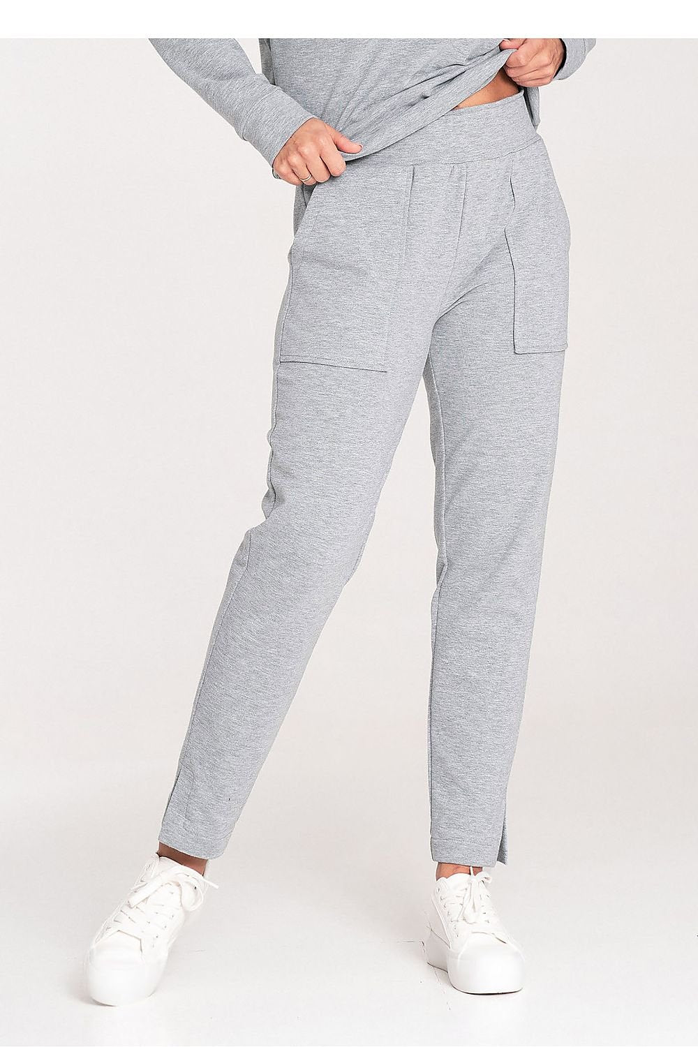 Sporty Chic-bukser - Figl til dame fra MS StyleHaven, laget av Bomull; Elastan, farge Rosa 2, størrelse L, med 45720 ermer, perfekt til casual; dress