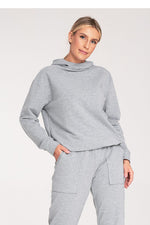 Koselig klassisk hettegenser - Figl til dame fra MS StyleHaven, laget av Bomull; Elastan, farge Rosa 2, størrelse L, med long; 3-4 ermer, perfekt til casual; dress
