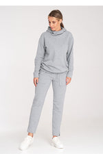 Koselig klassisk hettegenser - Figl til dame fra MS StyleHaven, laget av Bomull; Elastan, farge Rosa 2, størrelse XL, med long; 3-4 ermer, perfekt til casual; dress
