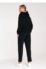 Koselig klassisk hettegenser - Figl til dame fra MS StyleHaven, laget av Bomull; Elastan, farge Marineblå, størrelse XL, med long; 3-4 ermer, perfekt til casual; dress