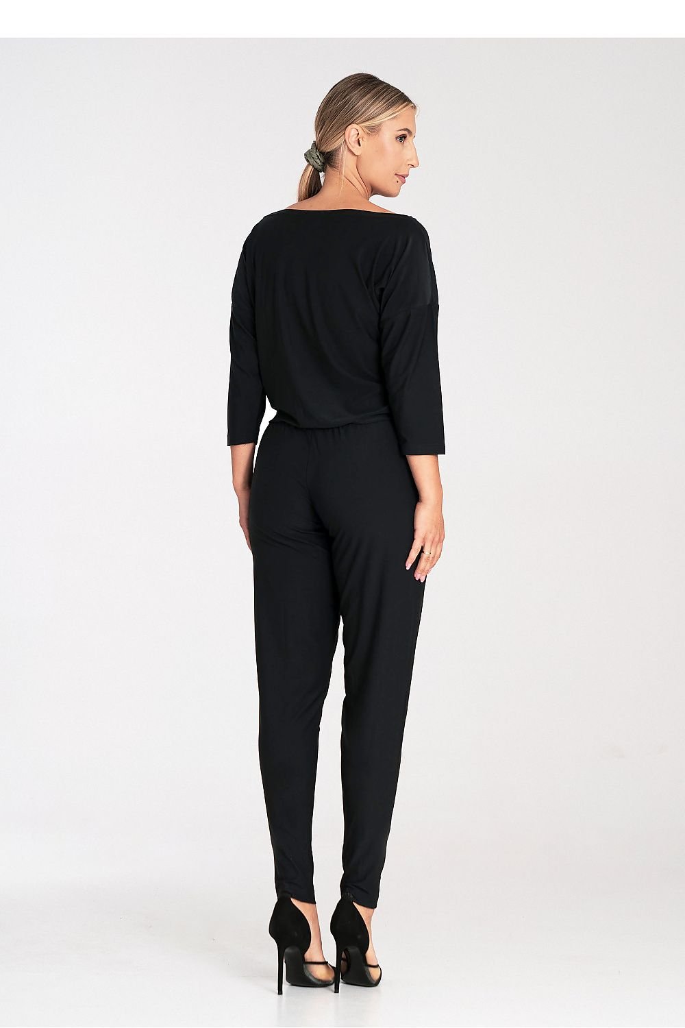 Uanstrengt Elegance Jumpsuit - Figl til dame fra MS StyleHaven, laget av Elastan; polyester, farge beige, størrelse S, med 45720 ermer, perfekt til casual; dress
