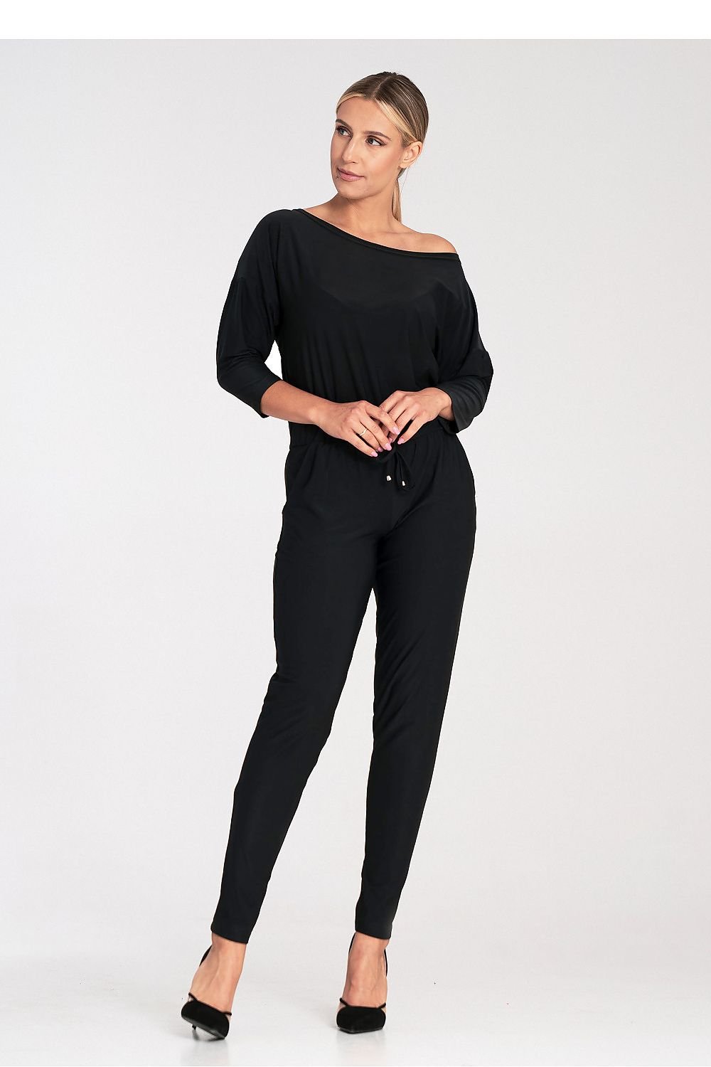 Uanstrengt Elegance Jumpsuit - Figl til dame fra MS StyleHaven, laget av Elastan; polyester, farge beige, størrelse M, med 45720 ermer, perfekt til casual; dress