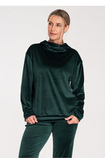 Emerald Comfort Hettegenser - Figl til dame fra MS StyleHaven, laget av polyester; Elastan, farge Grønn 2, størrelse S, med sleeveless; strapless ermer, perfekt til casual; dress