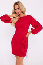 Cocktailkjole Moe til dame fra MS StyleHaven, laget av polyester, farge Fiolett, størrelse L, med 3-4; long ermer, perfekt til dress