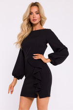 Cocktailkjole Moe til dame fra MS StyleHaven, laget av polyester, farge Rød, størrelse s, med 3-4; long ermer, perfekt til dress