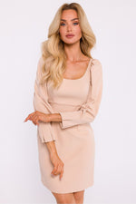 Lange ermer Minikjole - Moe til dame fra MS StyleHaven, laget av polyester, farge Svart, størrelse XL, med long ermer, perfekt til dress